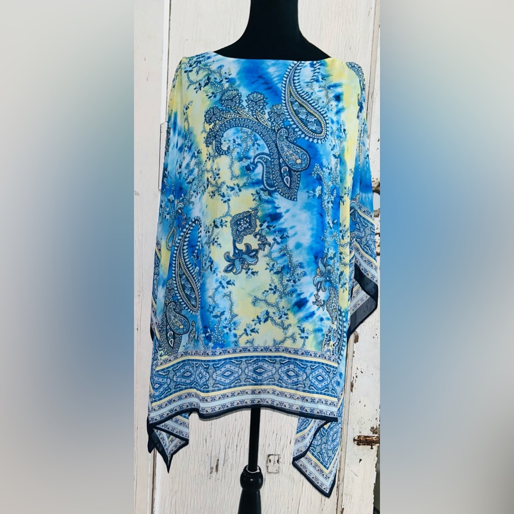 JM COLLECTION BATWING SHEER top-NWOT